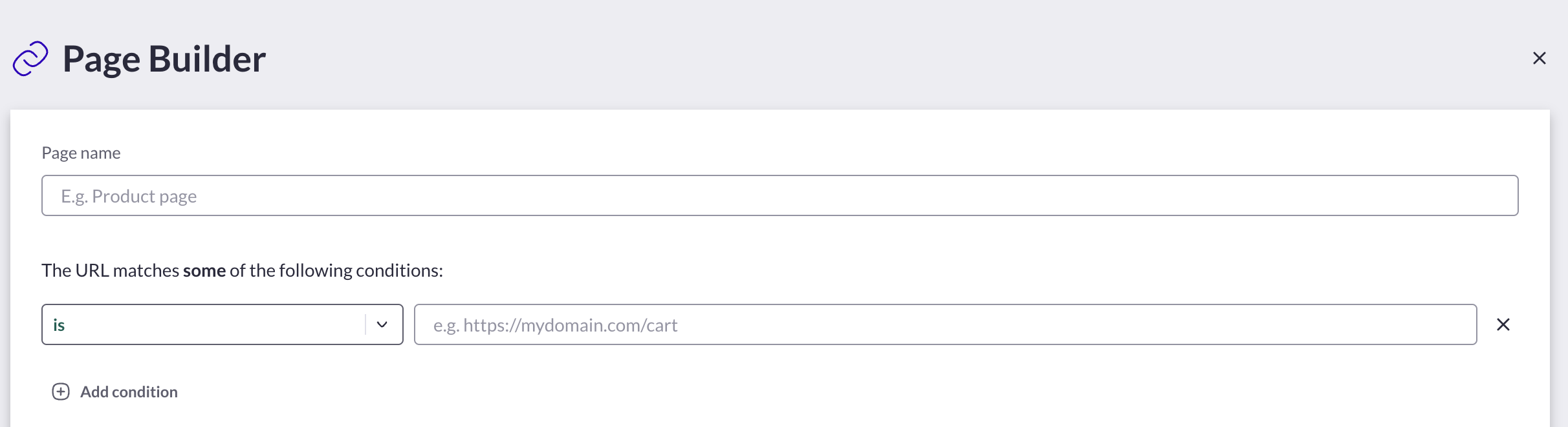 Saved Pages builder